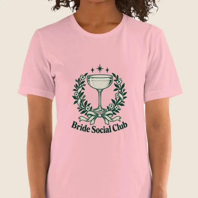 Bride Social Club, Social club style, printed on a tee