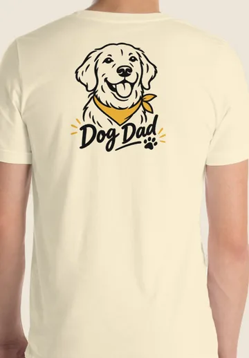 Back of the same tee with Dog Dad printed large